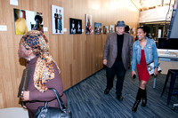 Curator and photographer Marcia E. Wilson with novelist Walter Mosley